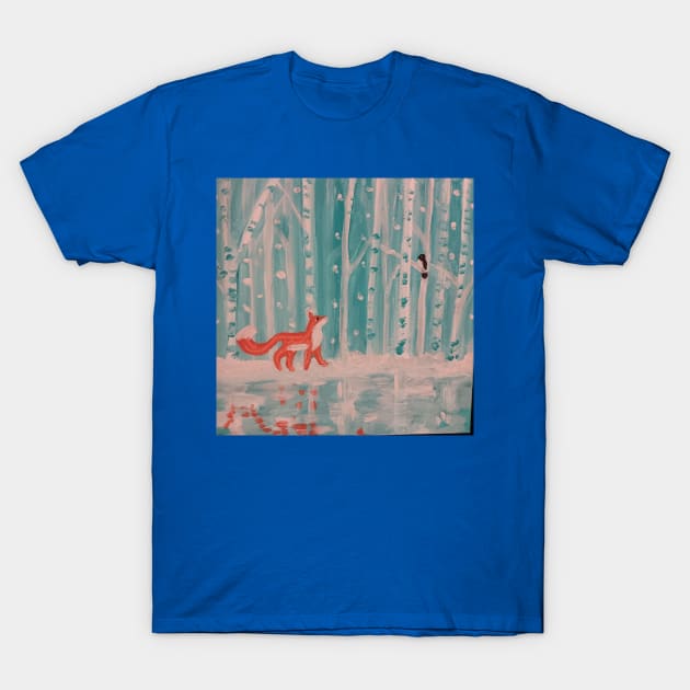 Fox in the Woods T-Shirt by Oregon333